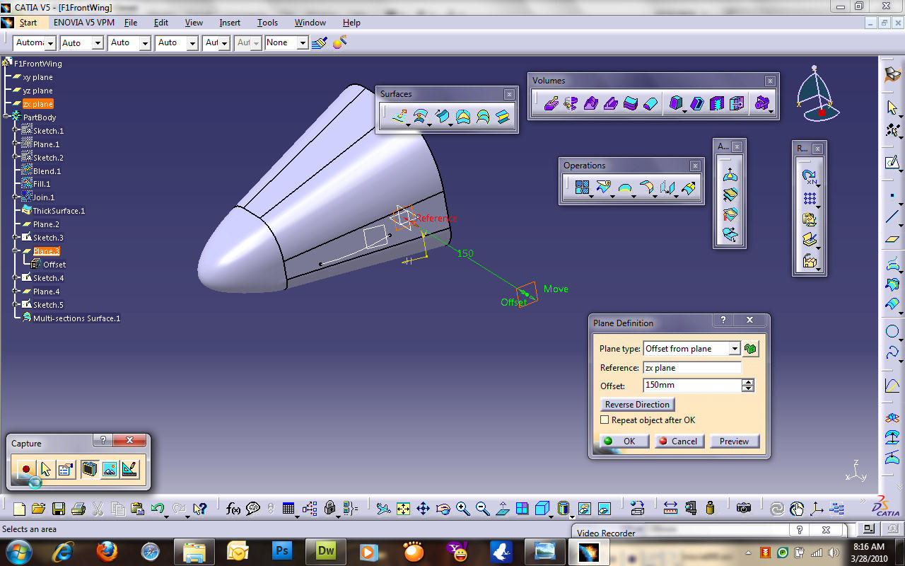 Modeling a Formula 1 Front Wing in CATIA CATIA V5 Tutorial
