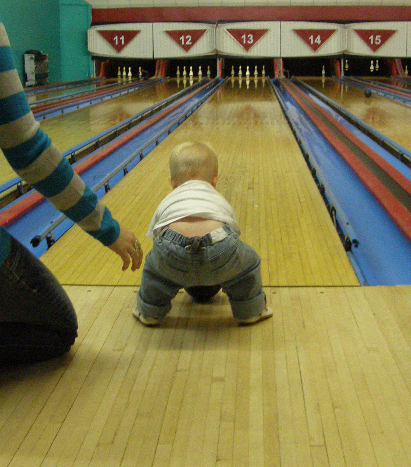 Mama to a Sweet Thing Baby's First Bowling Experience