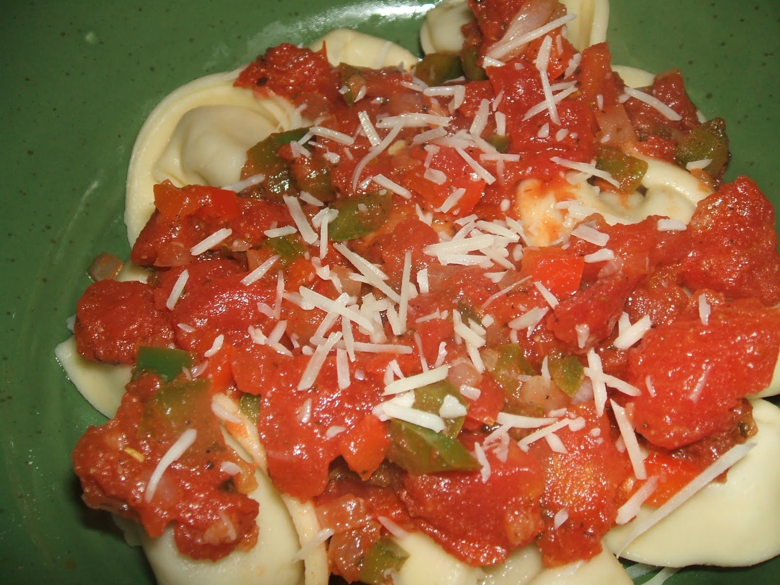 the hjelles' bellies Semihomemade tortellini with red sauce