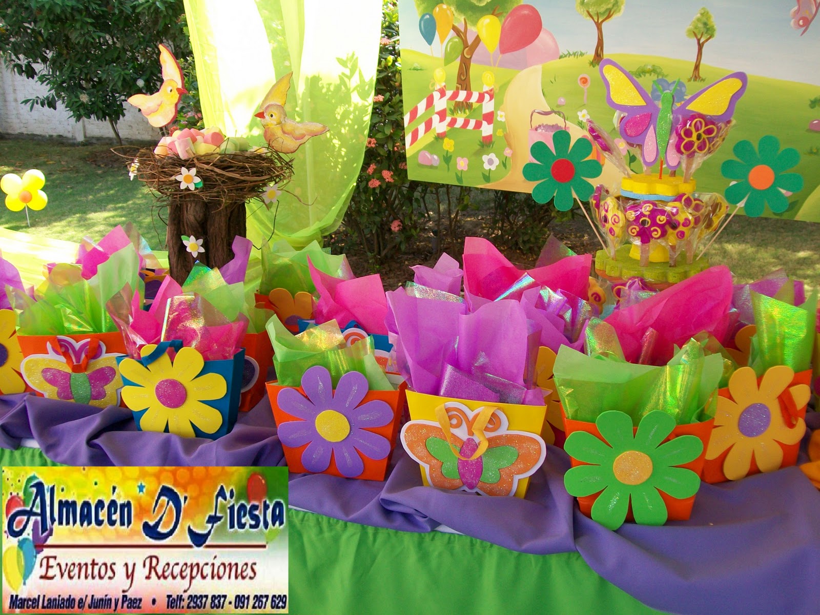 Decoracion Para Fiesta Infantil De Mariposas Y Flores Kit Imprimible ...