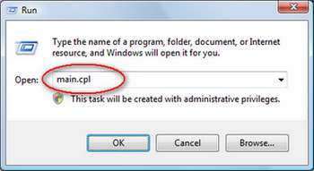 kotak dialog Run pada Windows Vista
