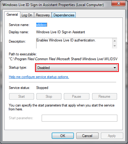 An update is available for Windows Live.