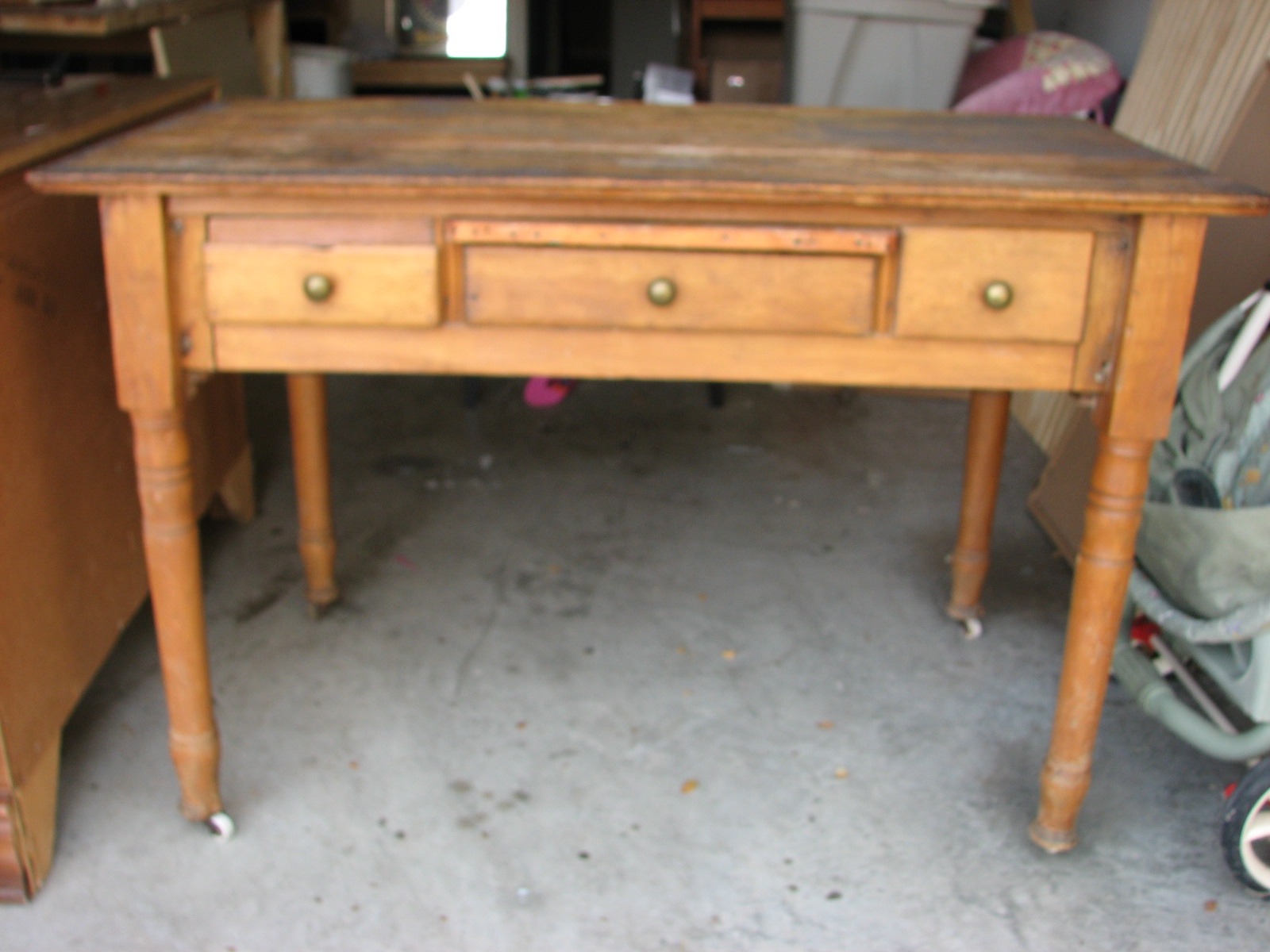 On a Walmart Wallet Garage Sale Desk