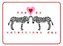 Small Valentine Zebra Cards
