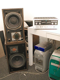 stacked advent speakers