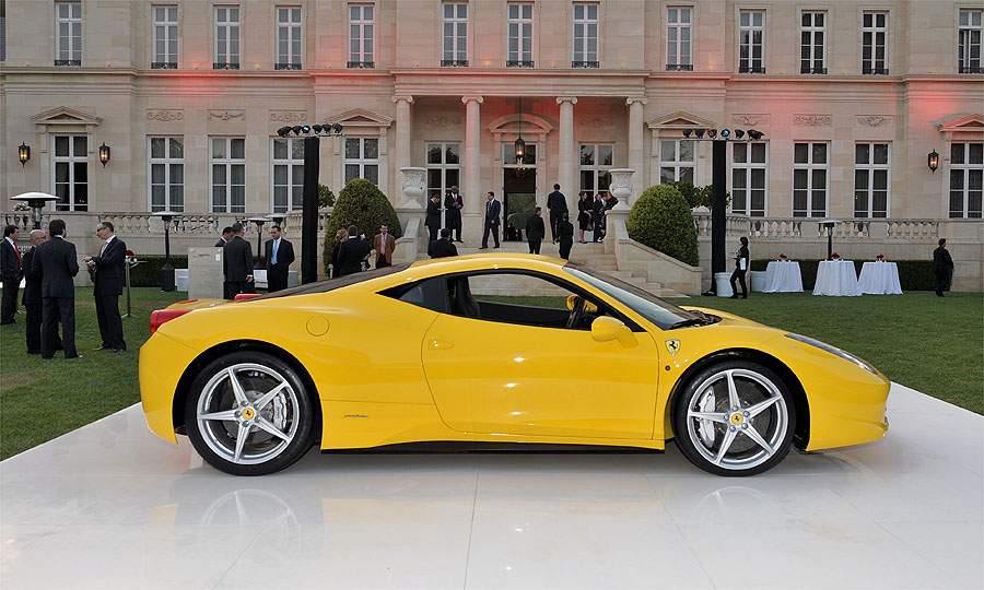 Yellow Ferrari 458 Side View Yellow Ferrari 458 Side View