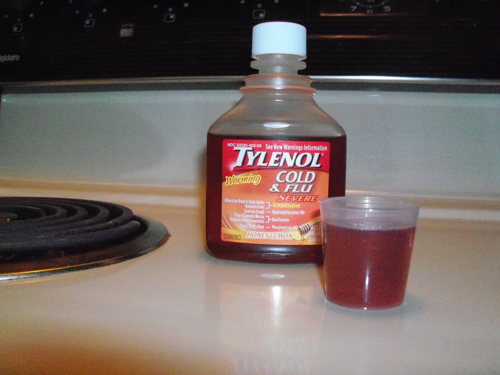 Sozo's Thoughts Tylenol Cough Syrup Shot