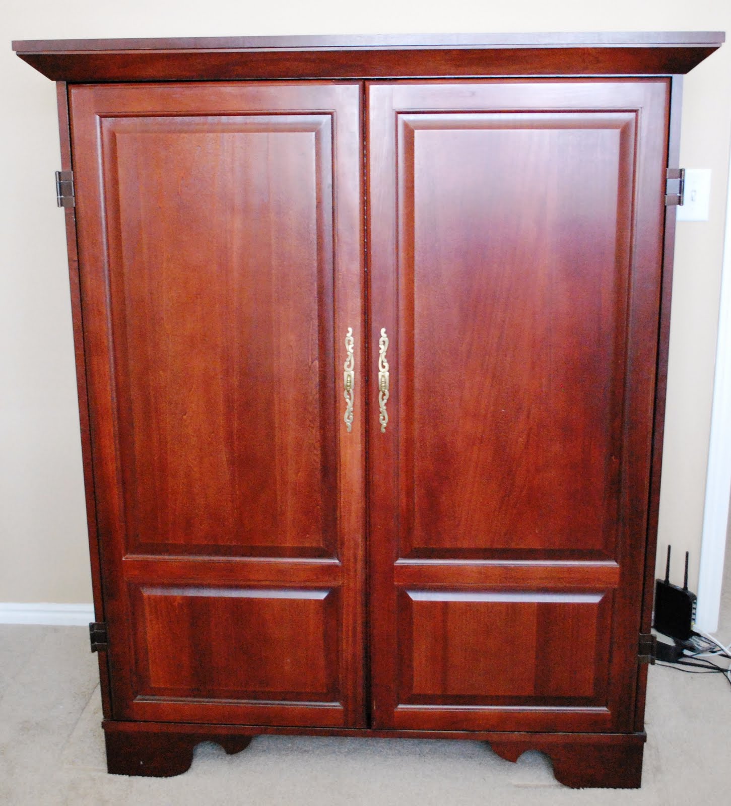 B's Refurnishings Cherry Computer Armoire