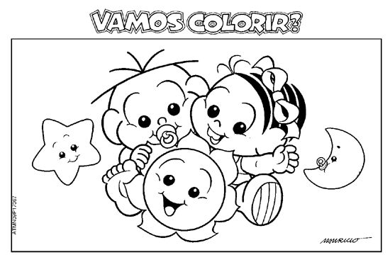 cantinho das atividades desenhos para colorir turma da mÔnica