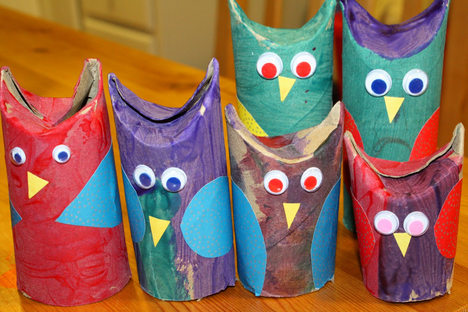 Sweet and Simple Things Paper Roll Owl Family