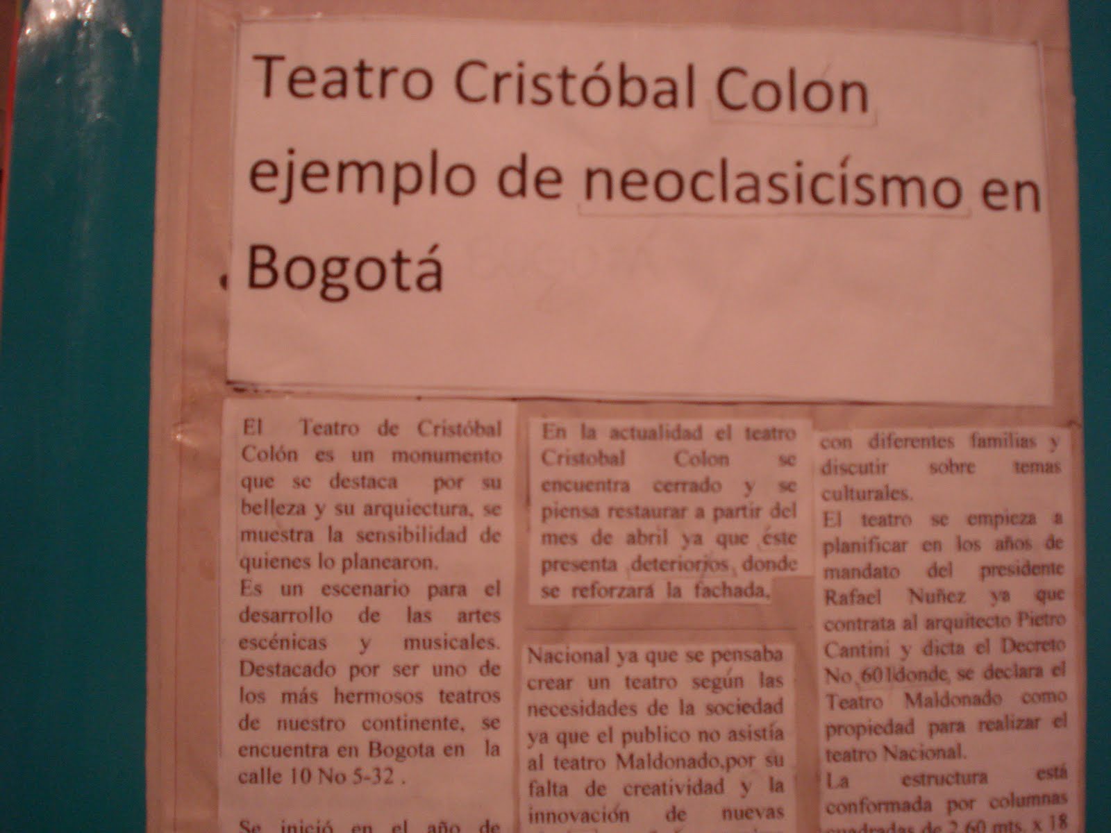 Historia Del Teatro Cristobal Colon De Bogota