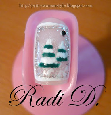 nail art - снежно борче