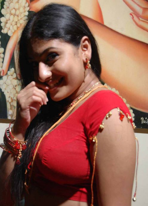 Actress Models Hot Pictures Photos Gallery: Telugu Hot Actress Mounika In  Red Saree Showing Her Boobs And Wet Dress