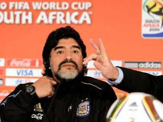 Maradona dio la lista de jugadores contra Corea del Sur en el mundial de futbol de Sudafrica 2010