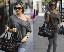 Victoria Beckham and her Burberry Manor Quilted Handbag