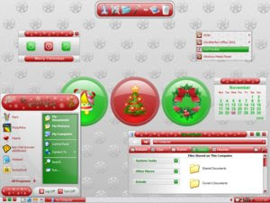 Christmas Visual Styles White Christmas   Windows XP