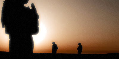 Soldiers on patrol in Iraq