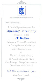 opening ceremony of b t koller advocate and legal invitation for office opening