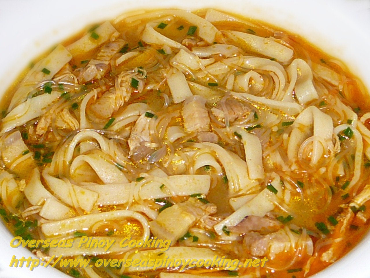 Overseas Pinoy Cooking Fettuccine Pasta, Vigan Miki Style
