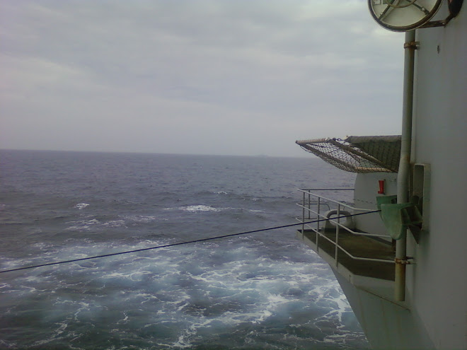 different view point from the back of the ship