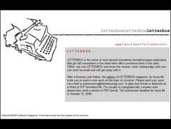 LETTERBOX MAGAZINE (PERMANENT LINK TO OUR MAGAZINE FOR THE ARTS)