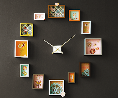 Estilos de Decoración VIII - Página 6 Reloj+hecho+con+cuadros+via+decor8blog+y+dutch+by+design