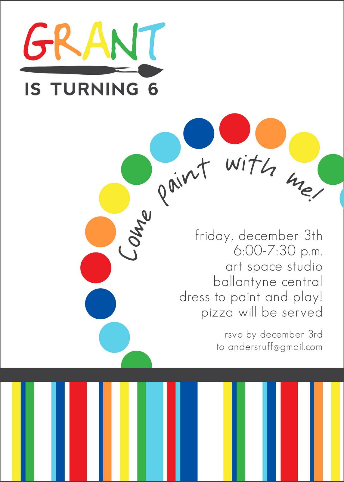 paint party invitation template