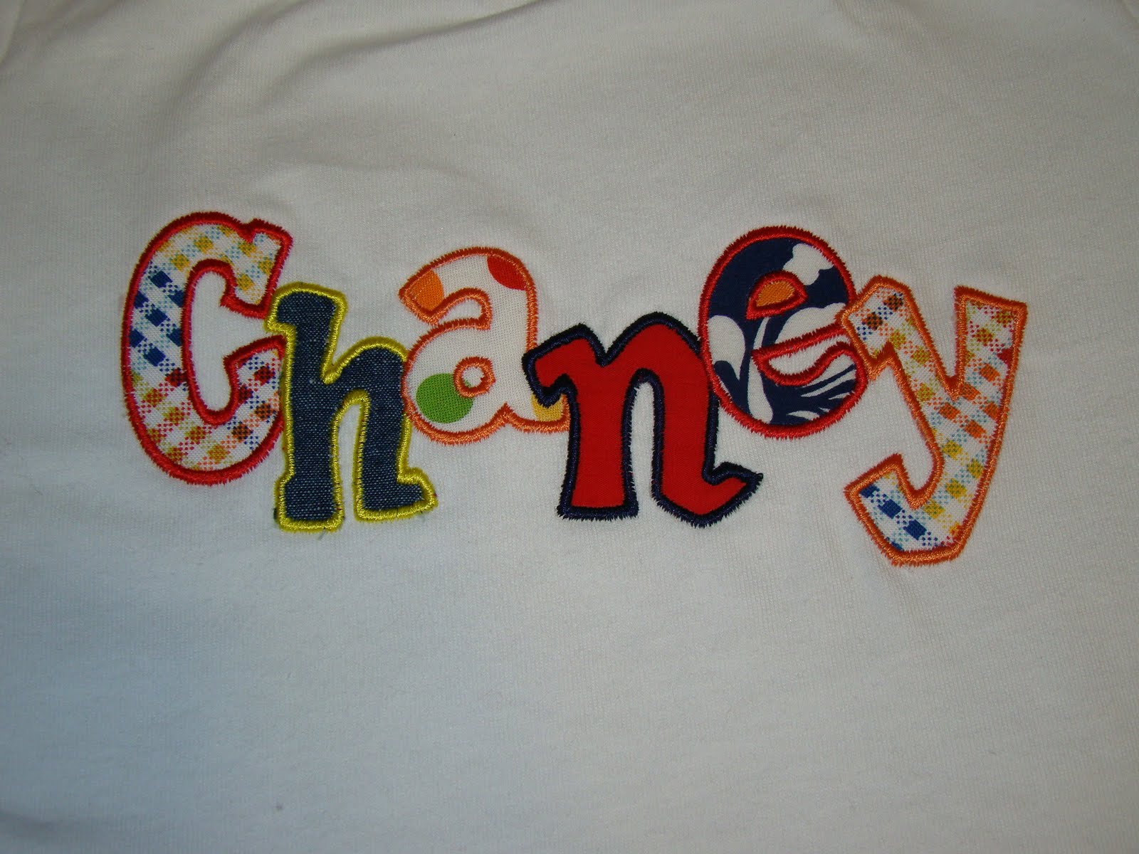 SAME Monogram Applique Name Shirt for Siblings