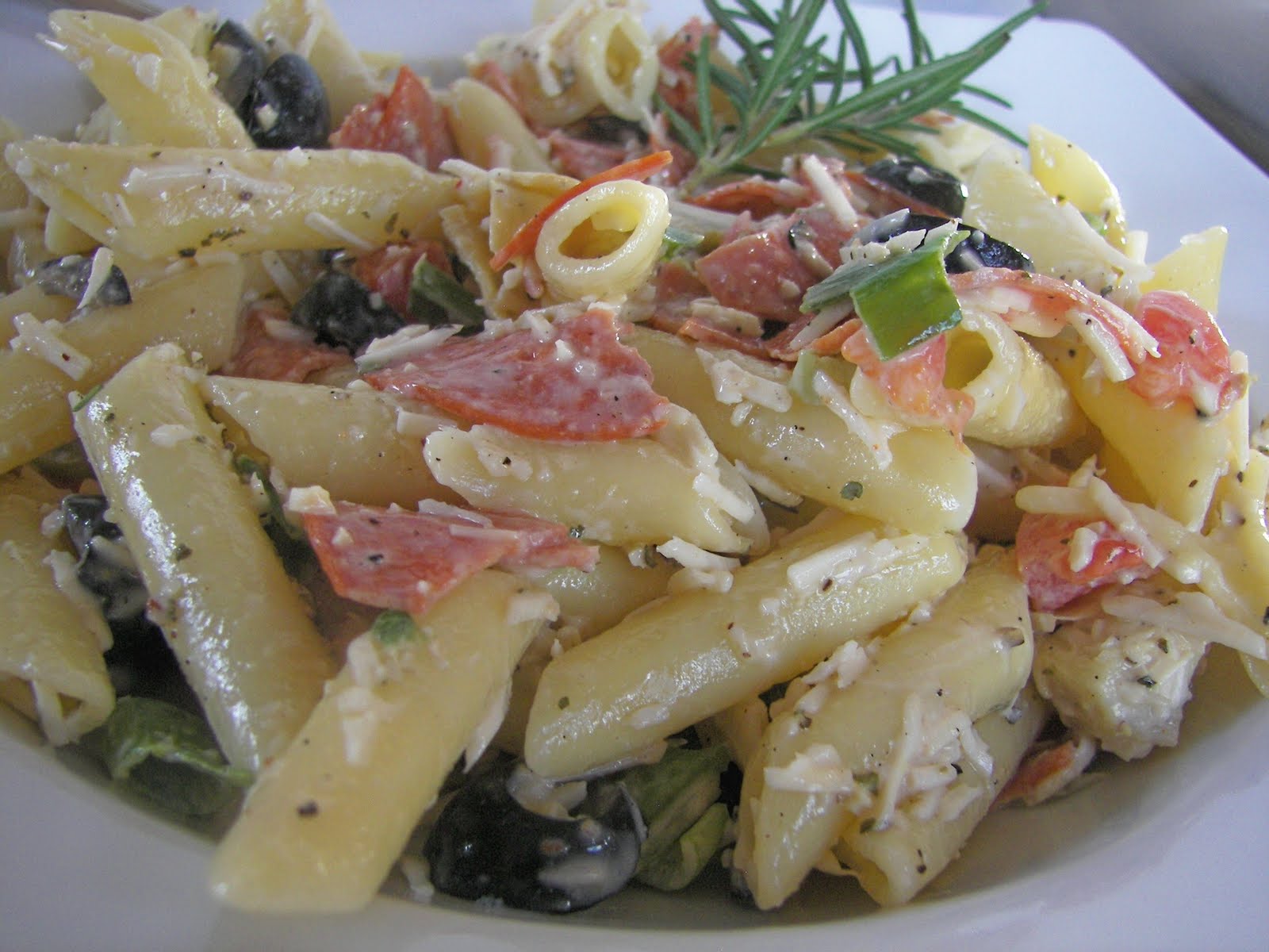 Red Couch Recipes Parmesan Pepperoni Pasta Salad