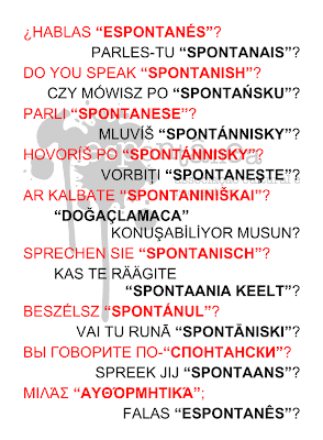'Falas espontanês?' em 18 línguas