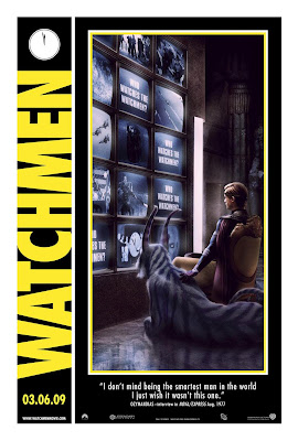 Not pictured : shitload of dead mice and birds on welcome mat Watchmen movie poster comic convention Ozymandius Adrien Veidt