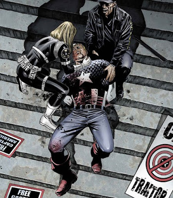 Oh, I'm just a bill, yes, I'm only a bill... Captain America 25 Brubaker Death Sharon Carter