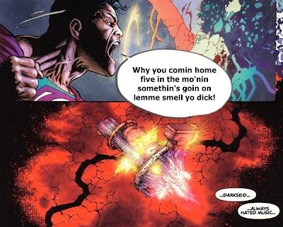 Darkseid:'Smell my dick? Wait a minute hol' up, that's how a bitch get his eye swole up...' Superman funny shoop sing Darkseid final crisis