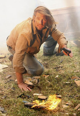 This picture is worth a thousand words. And They're All ACTION!! YYYYEEEEAAAHHHHH!!!! Josh Holloway awesome Sawyer James Ford Gun Action