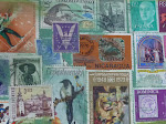 vintage stamp wall