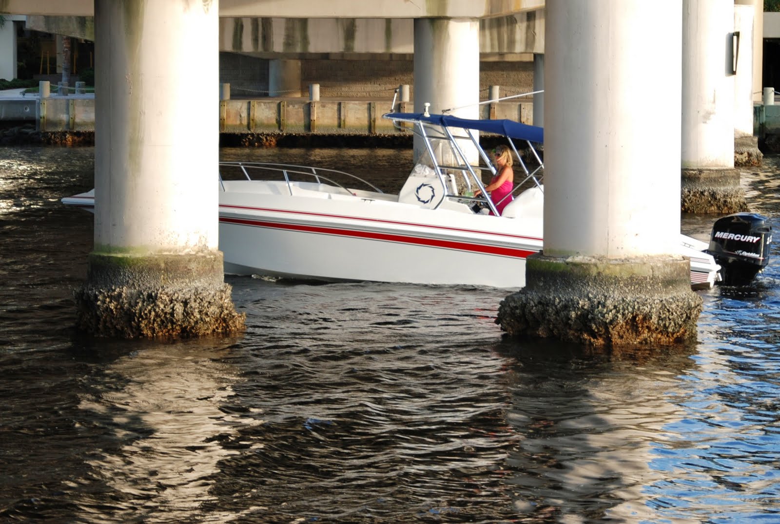 It looks like a tight fit for this Fountain 38 Sportfish to pass under the ... It looks like a tight fit for this Fountain 38 Sportfish to pass under the ...