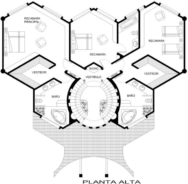CASA ABEJA PLANO DE CASA USANDO HEXAGONOS O CASA ABEJA