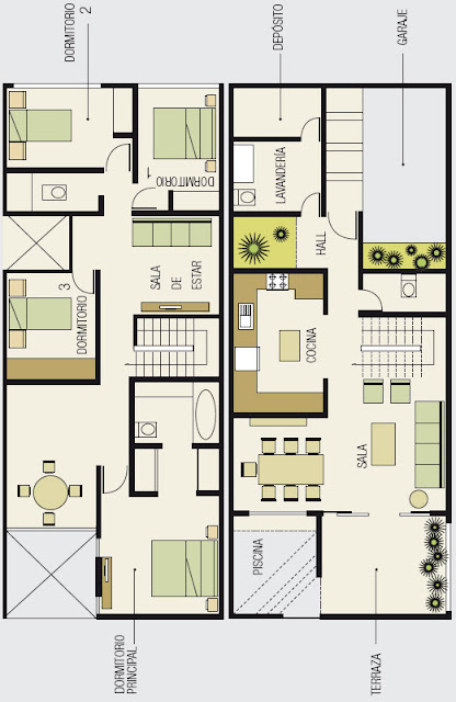 PLANOS DE CASA DE PLAYA 7M x 17M o 119 M2