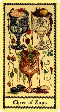 IronSide's Tarot: Medieval Scapini - Three of Cups