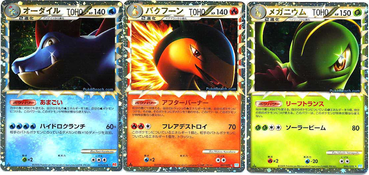 Meganium, Typhlosion and Feralagatr