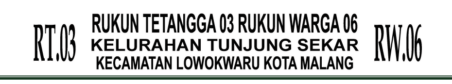 Sekretariat Rt 03 Rw 06 Tunjungsekar