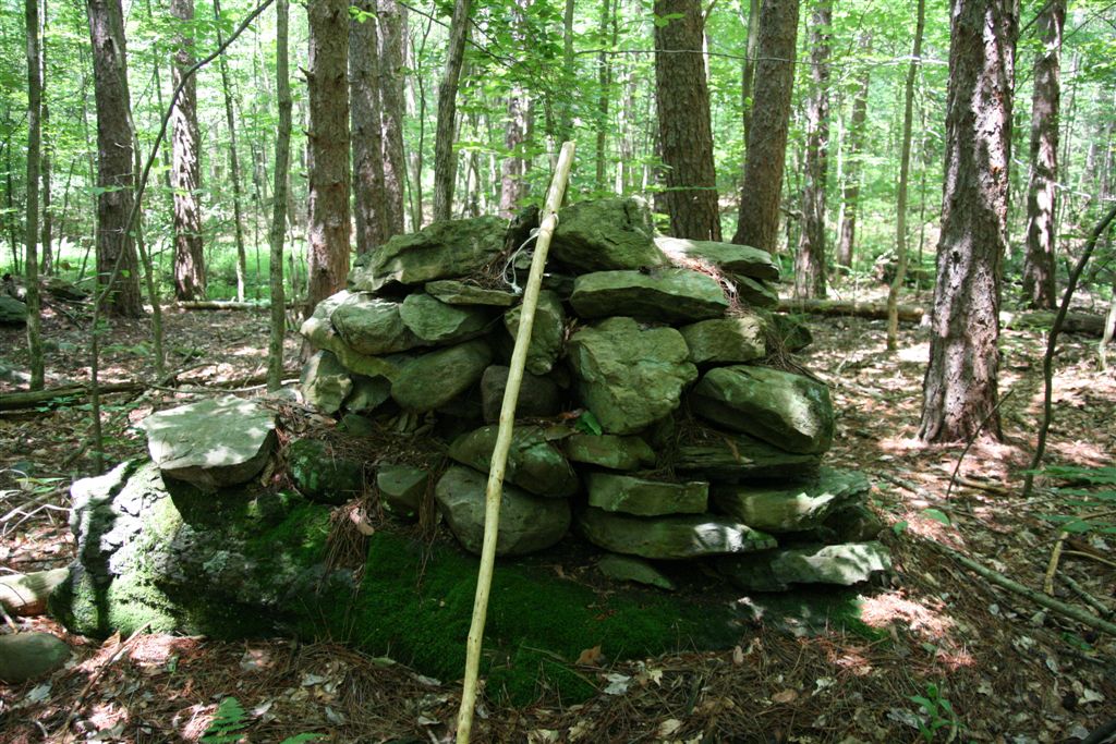 Rock Piles Cairns along the Walpack Ridge Trail