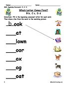 Free Beginning Consonant Worksheets - Letters B, C, and D