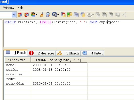 mysql empty string