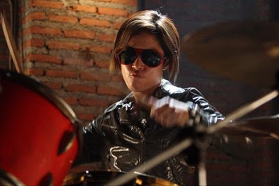 I can't actually play drums, but I do look badass.