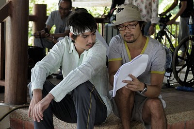 Ananda and Aditya on the set of Hi-So. Photo courtesy of Pop Pictures.