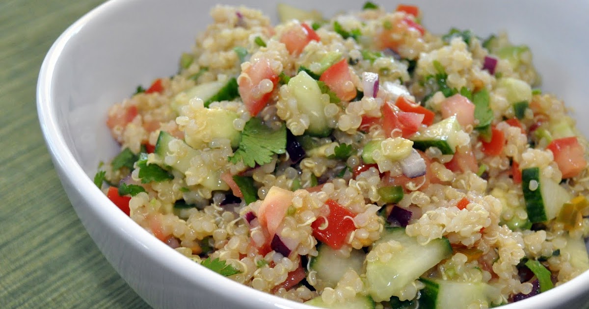 Five Spice Spicy Quinoa, Cucumber and Tomato Salad