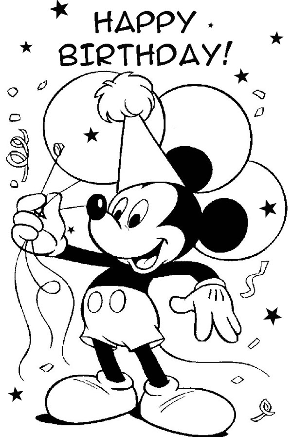 coloring pages birthday cards
