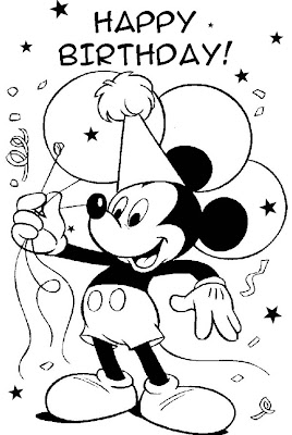 Birthday Color Pages Birthday Color Pages