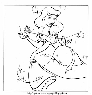 Tangled Coloring Pages on Princess Coloring Pages Brings You A Cinderella Coloring Page